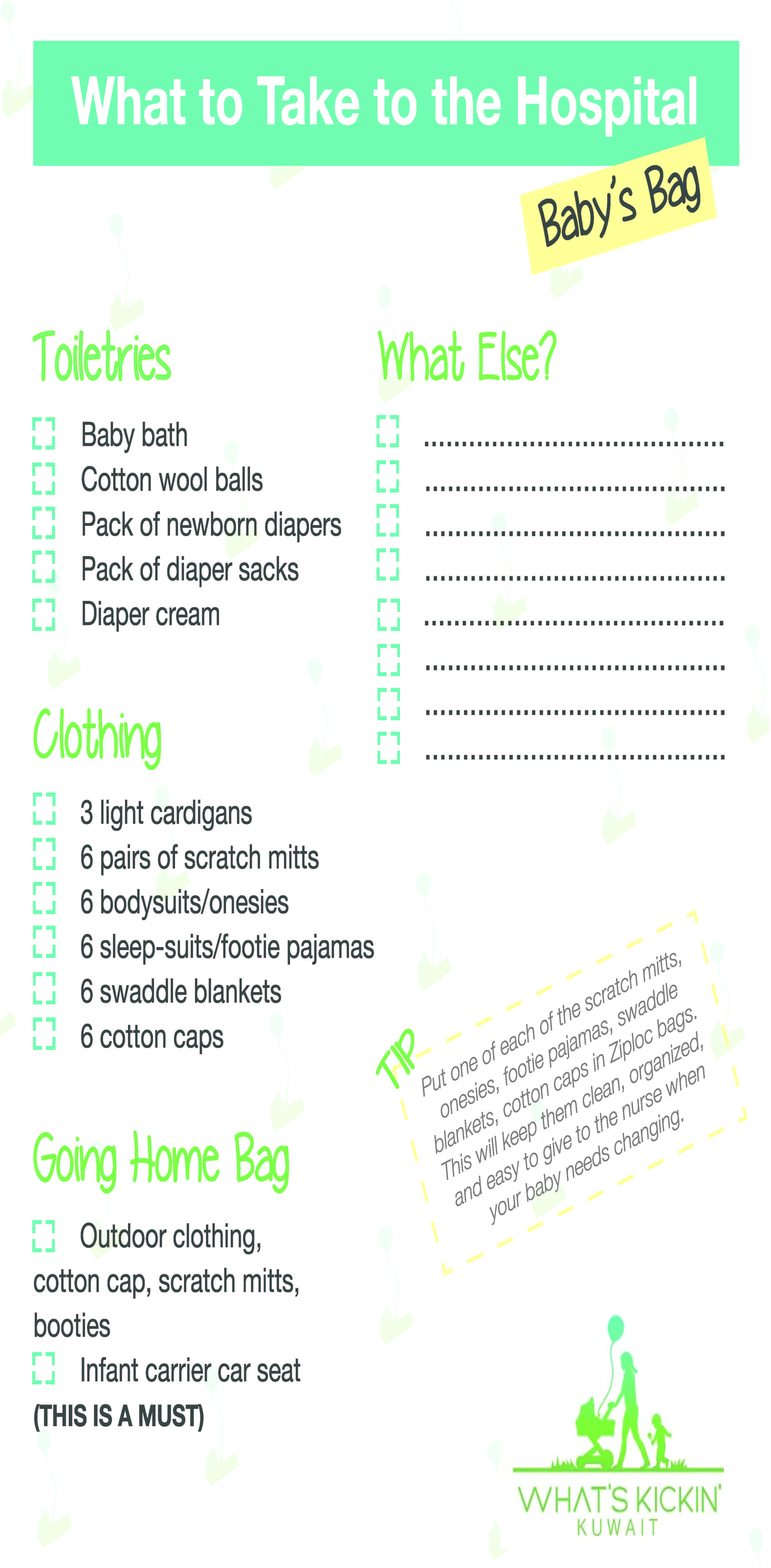 newborn hospital bag checklist